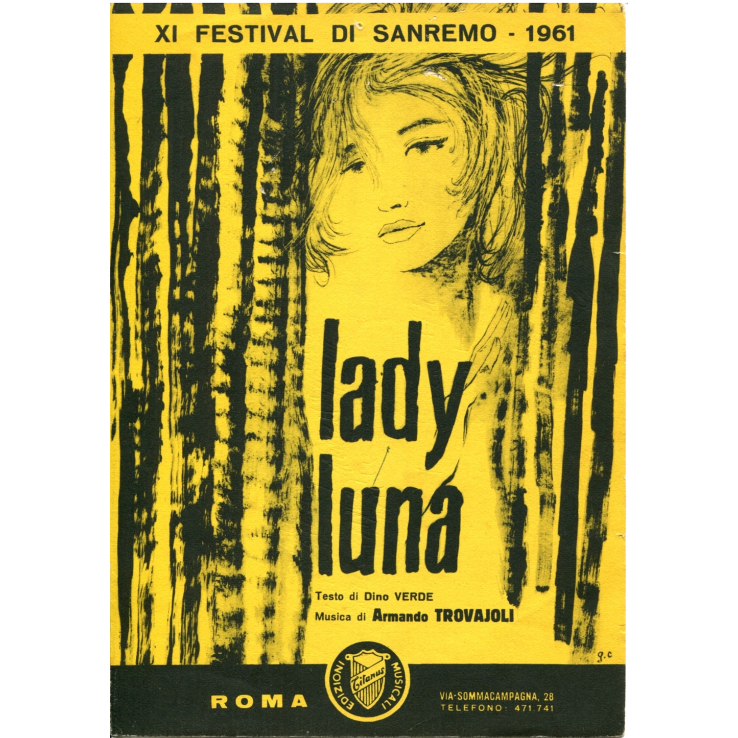 LADY LUNA · XII FESTIVAL DI SANREMO · 1961
