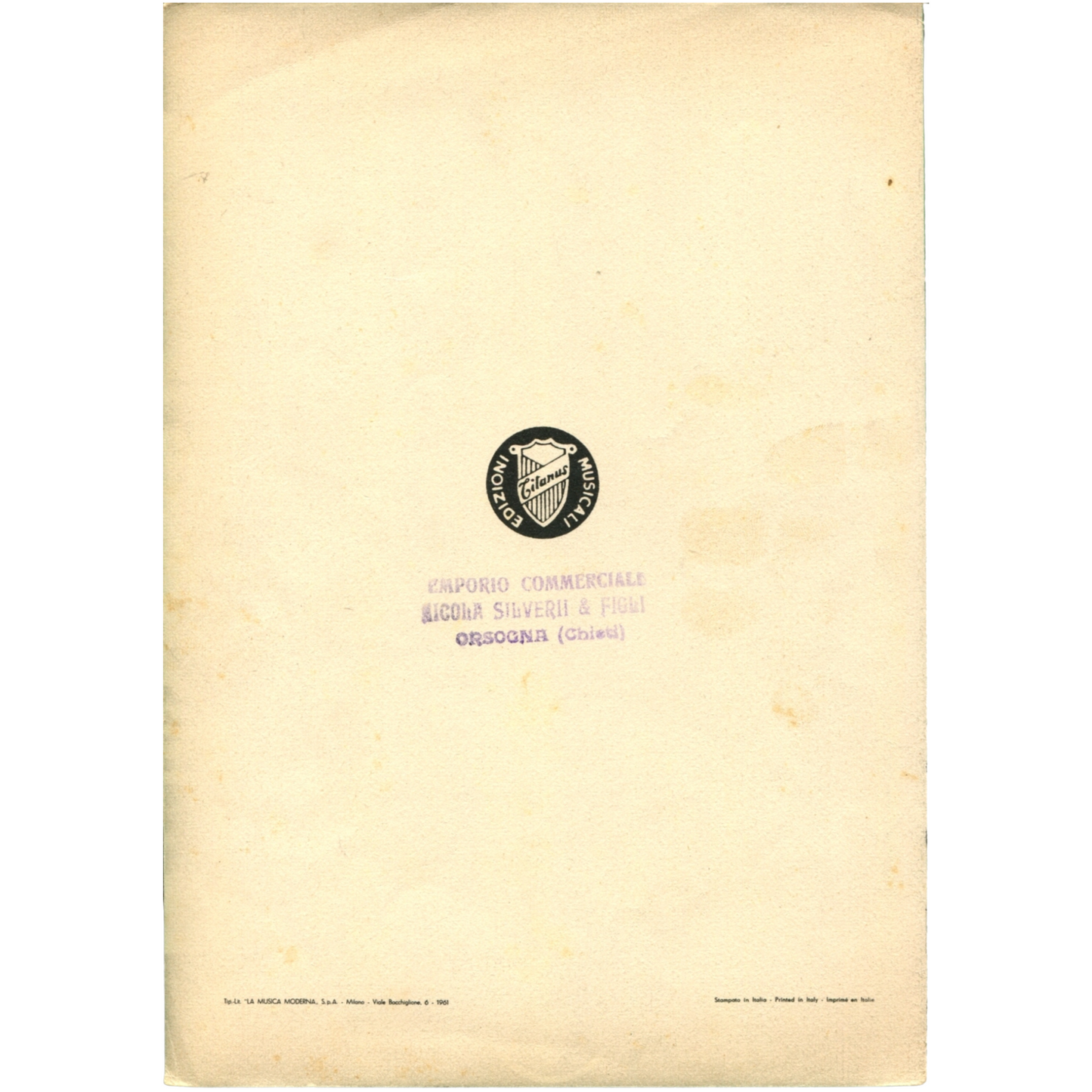 MARE VERDE · 2nd PLACE JUNE OF NEAPOLITAN SONG · 1961