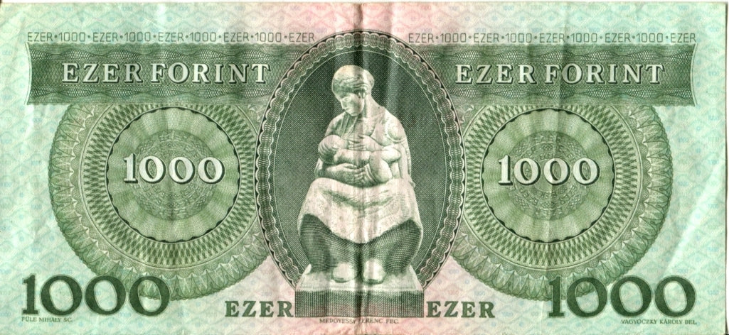 1000 FORINT "BÉLA BARTÒK" · Ungheria · 1993