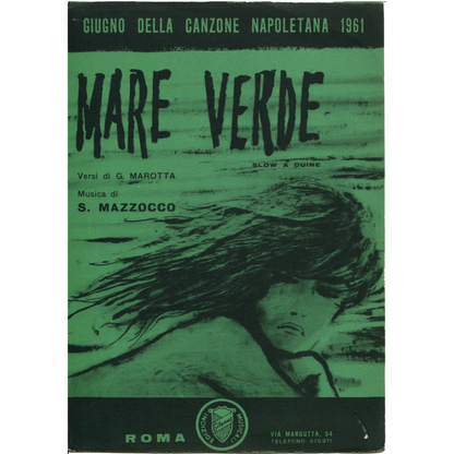 MARE VERDE · 2° CLASSIFICATO GIUGNO DELLA CANZONE NAPOLETANA · 1961