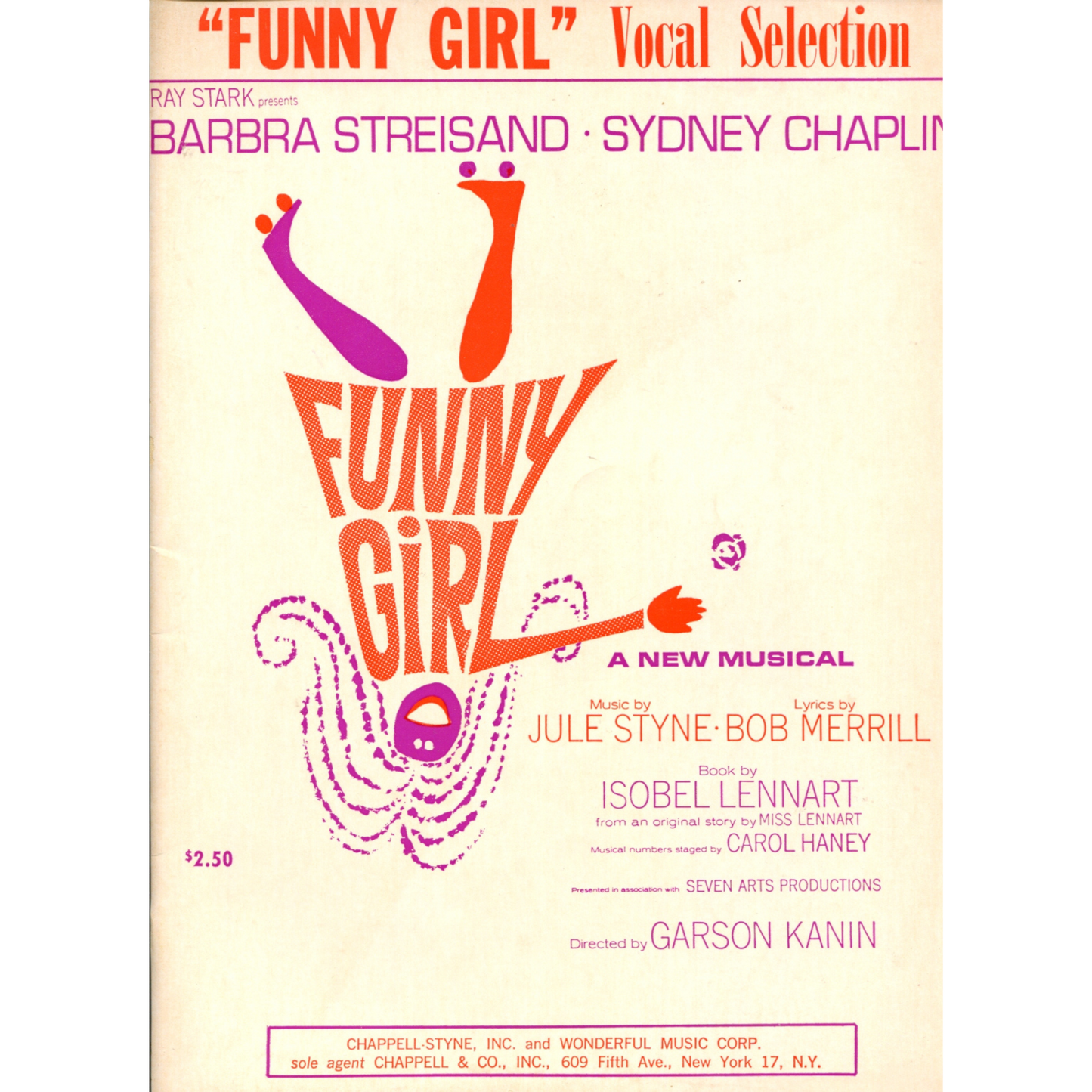 FUNNY GIRL · VOCAL SELECTION · BARBRA STREISAND · SYDNEY CHAPLIN · 1963