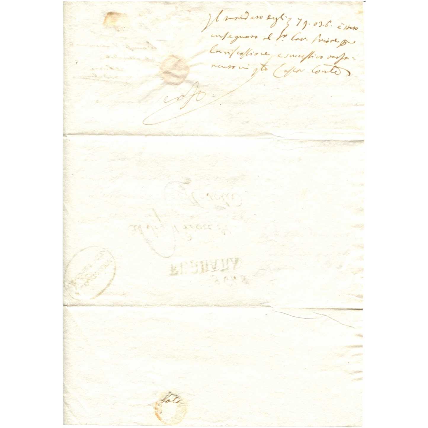 Autographed letter signed · 1838