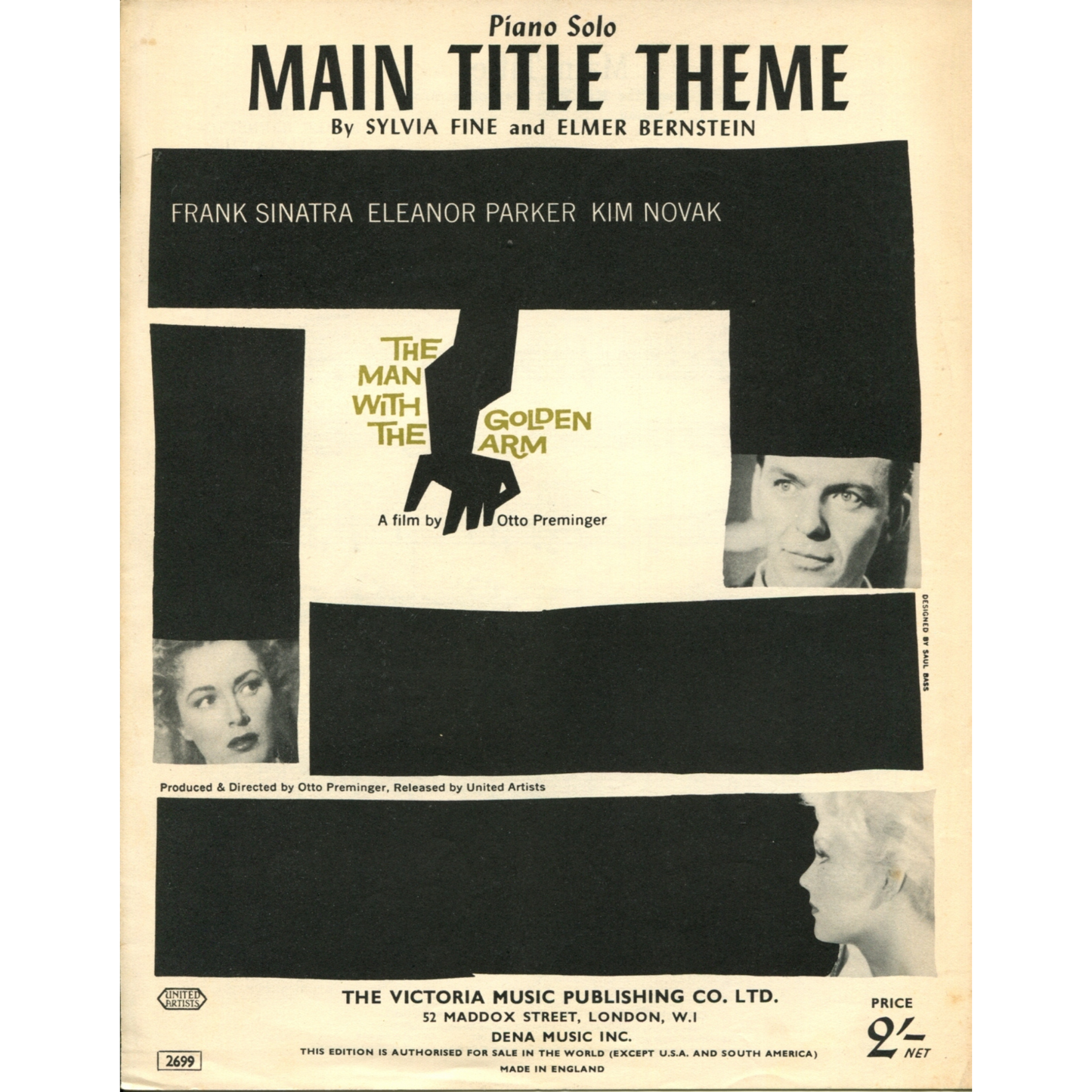 THE MAN WITH GOLDEN THE ARM · MAIN TITLE THEME · PIANO SOLO · 1956