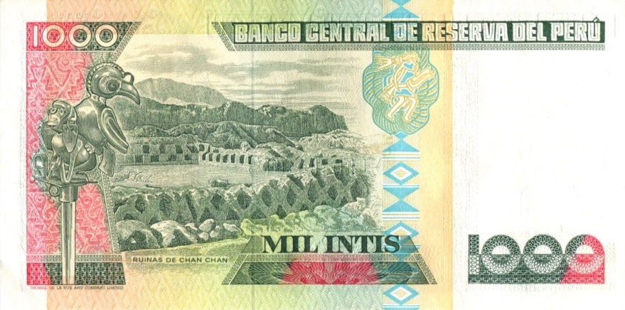 1000 INTIS "ANDRÉS AVELINO CÁCERES DORREGARAY" · Perù · 1988