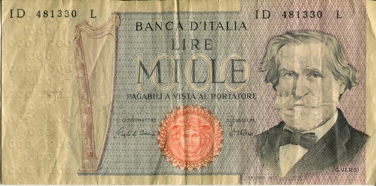 1000 LIRE "GIUSEPPE VERDI" · Italia · 1980